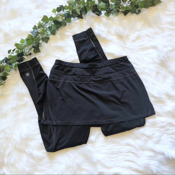 Athleta Pants - Athleta Black Placid 2 In 1 Workout Leggings